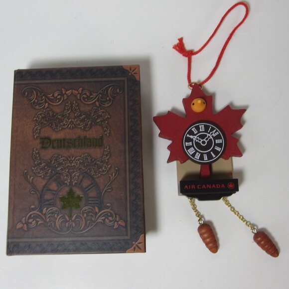 Air Canada Christmas Tree Ornament Deutschland Wood Cuckoo Clock 2015 - Picture 1 of 11